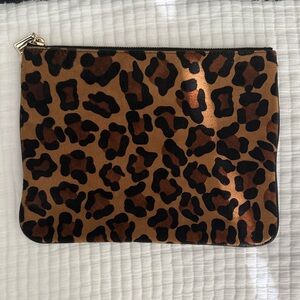 Rebecca Minkoff Leopard and Black Leather Clutch